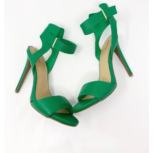 Green Strap Heels